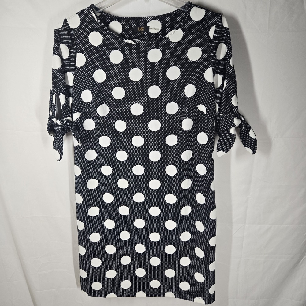 ILE New York Polka‎ Dot Tie-Sleeve Dress – Size 12